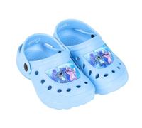 Disney Stitch Clogs for Girls, Classic and Lightweight Sandals, Stitch and Angel Design Summer Sandals, Gift for Girls, Size EU 26 to 33, blue, 11/12 UK Child