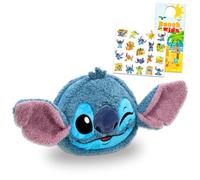 Disney Stitch Cosmetic Bag Set - Bundle with Plush Cosmetic Bag for Makeup, Travel Size Toiletries, More Plus Stickers | Lilo and Stitch Travel Bag for Girls, Women