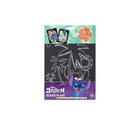 Disney Stitch | Craft Kit | 26 X 19.5 Cm | Arts and Crafts Kids | Scratch art with rainbow colours under the black surface, Stitch and tropical designs, wooden stick included, 2 posters