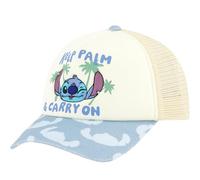 Concept One Women's Disney Stitch Trucker Hat, Adult Cotton Baseball Cap with Curved Brim, Beige, One Size