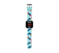Disney Stitch Digital LED Watch Kids Watch with Adjustable Strap, Time and Date Function, Gift for Boys and Girls, blue