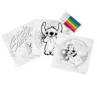 Disney Stitch Drawing Kit Set with 5 Markers and 3 Sheets with Different Designs