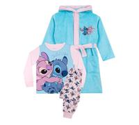 Disney Stitch Dressing Gown And Pyjama Set | Lilo And Stitch Pyjamas | Girls PJs And Dressing Gown | Sleepwear & Robes Blue 11-12 Years