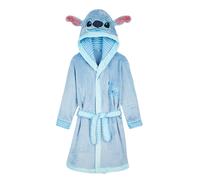 Disney Kids Dressing Gown, Lilo and Stitch Robe Girls Boys, Stitch Gifts (Blue, 7-8 Years)