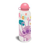 Disney Stitch Drinking Bottle for Kids - Lightweight 500ml BPA Free Aluminium Water Bottle with Flip Straw | Leakproof Reusable Bottle for School and Outdoor Use