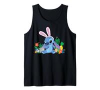 Disney Stitch Easter Bunny Ears & Eggs Tropical Spring Pals Tank Top