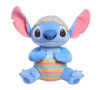 Disney Stitch Easter Plush - 13.5" Soft Stuffed Toy in Striped Egg Onesie & Matching Hat, Embroidered Details, Cute Spring & Easter Basket Gift for Ki