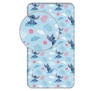 Disney Stitch Fitted Sheet Stitch 90 x 200 cm, 100% Cotton, Blue