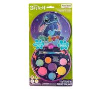 Disney Stitch Flavoured Lip Balm Set - 9PCs Circle Slide Out Lip Gloss Compact with Mirror, Lips Balm Palette Gift for Girls, Townley Kids Makeup Set Gift for Christmas Birthday 3+