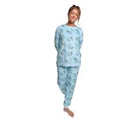 Disney Stitch fleece pyjamas women - twosie set, long sleeve & leg Stitch all-over print | light blue | recycled polyester | XS-XL | loungewear