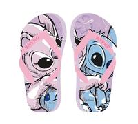 Disney Stitch Flip Flops for Girls, Stitch and Angel Design Summer Sandals for Girls, Sizes EU 28 to 35, lilac, 10/10.5 UK Child