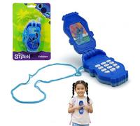 Disney Stitch Flip Phone Toy for Kids, Battery Operated Sound Effects Cellphone Toy, Carrying String Interactive Learning and Child Development Gift for Ages 3+ Years