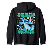 Disney Stitch Fourth Grade Back to School 1st Day of School Zip Hoodie
