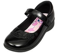 Disney Stitch Girls Black Patent Mary Jane School Shoes Strap UK Ch Size 9