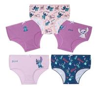 Disney Stitch Girls Knickers, Comfy Breathable Cotton Underwear for Kids and Teenagers, Pack of 5 - Stitch Gifts (Purple/Blue, 9-10 Years)