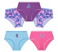 Disney Stitch Girls Knickers, Comfy Breathable Cotton Underwear for Kids - Pack of 5 (Multi, 4-5 Years)