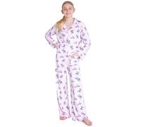 Disney Stitch Girls PJs for Kids Teenagers - 2 Piece Long Girls Pyjamas Breathable Lounge Wear 7-14 - Years Stitch Gifts (Pink, 11-12 Years)