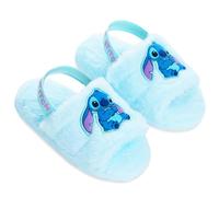 Disney Stitch Girls Slippers Fluffy Non Slip Sliders, Stitch Gifts for Girls (Blue, 11 UK)