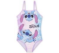 Disney Stitch Girls Swimming Costume, Stretchy Swimsuit for Beach Pool (Multi, 9-10 Years)