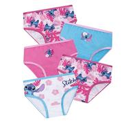 Disney Stitch Girls Underwear, 5 Pack Girls Knickers, Lilo And Stitch Kids Underwear, Multicolour 5-6 Years