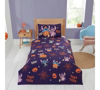 Disney Stitch Halloween Purple Kids Bedding Set - Single