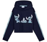 Disney Stitch Hoodie for Girls - Cropped Sweatshirt Fashion Top for Girls and Teenagers 7-14 Years - Stitch Gifts (11-12 Years, Navy)