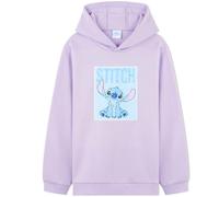 Disney Stitch Hoodie for Girls Teens Reversible Sequin Design Soft Hooded Sweatshirt Kids Boys Fashion Jumper Pullover Stitch Gifts (Purple Stitch, 7-8 Years)