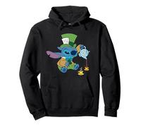 Disney Stitch in Mad Hatter Costume Halloween Wonderland Pullover Hoodie