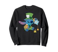 Disney Stitch in Mad Hatter Costume Halloween Wonderland Sweatshirt