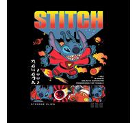 Disney Stitch In Space Unisex T-Shirt - Black - 3XL