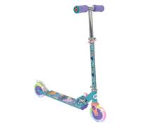 Disney Stitch Inline Scooter Light Up Wheels | Unisex Girls or Boys | Folding Adjustable 2 Wheel Kids Age 5+ Push Officially Licenced