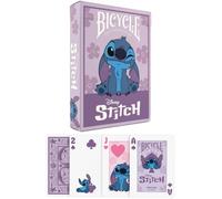Disney Stitch Inspired Playing Cards by Bicycle Official Disney Deck with Embossed Tuck | Custom Stitch & Angel Artwork | Magic, Cardistry & Collecting | Ages 6+