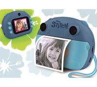 Lisciani - DISNEY Stitch Instant Camera - Capture, Print and Share For Kids 6+ Months - Selfie and Video Function - Includes 3 Rolls for 180 Photos, Strap and Charger.