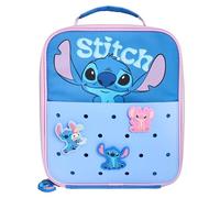 Disney Stitch Insulated Lunch Bag - Personalise with Stitch, Angel Charms - Perfect for Kids School or Travel