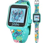Accutime Disney Stitch Interactive Kids Smart Watch - Fun Learning with 10 Watch Faces, Games, Step Counter, and Camera, Turquoise, 40mm, Modern