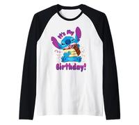 Disney Stitch "It's My Birthday" Party Crasher with Cake Raglan Baseball Tee