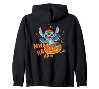 Disney Stitch Jack-o’-Lantern Surprise Mwa Ha Ha Halloween Zip Hoodie