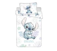Jerry Fabrics Stitch Ohana Reversible Bed Linen 100 x 135 cm and Pillow Duvet Set | 100% Cotton | Cot Bed