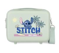 Disney Stitch Just Chill Nececer Adaptable Green 29x21x15cm Rigid ABS 9.14L 0.6kg, Green, One Size, Nececer Adaptable