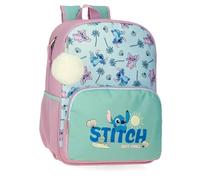 Disney Stitch Just Chill School Backpack Adaptable to Trolley Blue 30x38x12cm Polyester by Joumma Bags, Blue, One Size, School Backpack Adaptable to Trolley