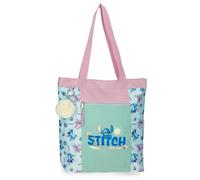 Disney Stitch Just Chill Tote Bag Green 31x34x12cm Polyester by Joumma Bags, Green, One Size, Tote Bag