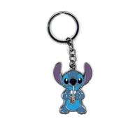 Disney Stitch Keychain (Stitch with Boba), Blue, S