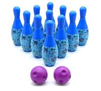 Disney Stitch Kids Bowling Toy Set - 10 Pins and 2 Balls - Mini Bowling Game for Toddlers - Indoor Outdoor Fun - Gift for Girls