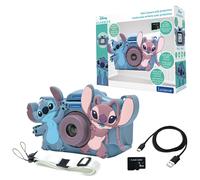 Lexibook DJ078D, Angel, Disney Stitch, 4-in-1 camera for children with protection, video, MP3 and game functions, 15 frames to personalise your photos, 8 GB memory card included