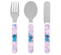 Disney Stitch Kids Cutlery Set by Polar Gear | 3pc Cutlery Set Disney Gifts for Girls & Boys | Lilo & Stitch Gifts Cutlery Made from Food-Safe Stainless Steel & ABS Plastic for Children 36 Months Up
