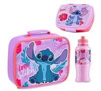 Disney Stitch Kids Lunch Box 3 Piece Set Insulated Lunch Bag Snack Box BPA Free 430ml Water Bottle School Travel Official Merchandise Stitch Gifts
