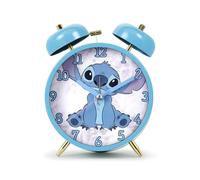 Disney Stitch Kids Table-Top Bedside Twin Bell Alarm Clock for Home Bedroom