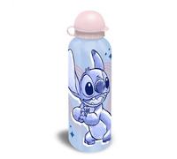 Disney Stitch Kids Water Bottle Aluminium Drinking Bottle with Straw 500ml for School (Blue Stitch)