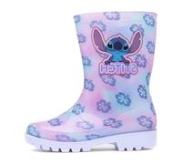 Disney Stitch Kids Wellies Childrens Rubber Wellington Rain Boots Girls Snow Welly (Purple, UK Footwear Size System, Little Kid, Numeric, Medium, 11)