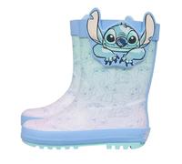 Disney Stitch Kids Wellies Officially Licensed Blue PVC Rain Boots with 3D Ears Waterproof And Comfortable Wellington Boots for Boys Girls Sizes Children UK 8 to 2 UK